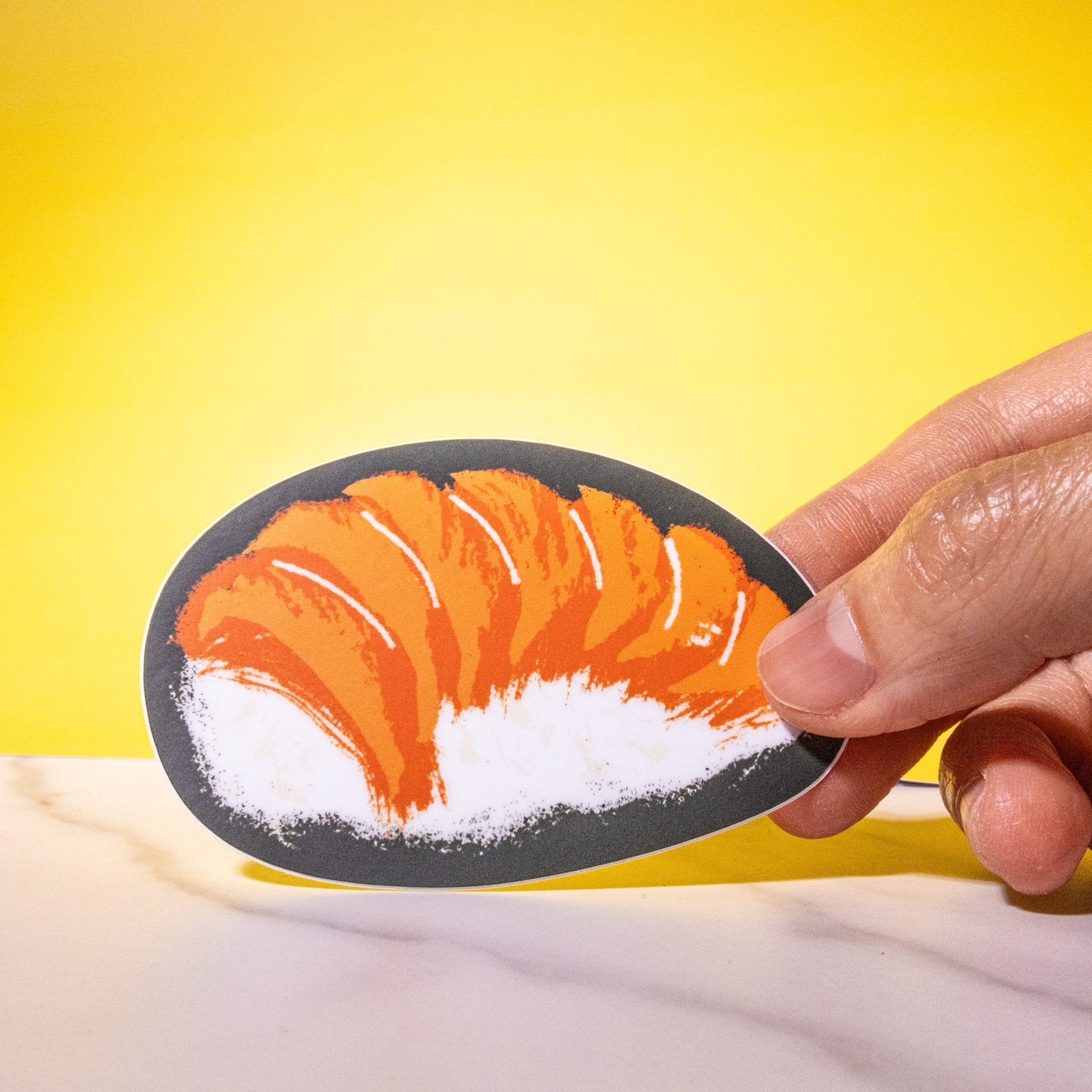 Salmon Nigiri Sticker | Illustrated Sushi Sticker | Die-Cut Vinyl