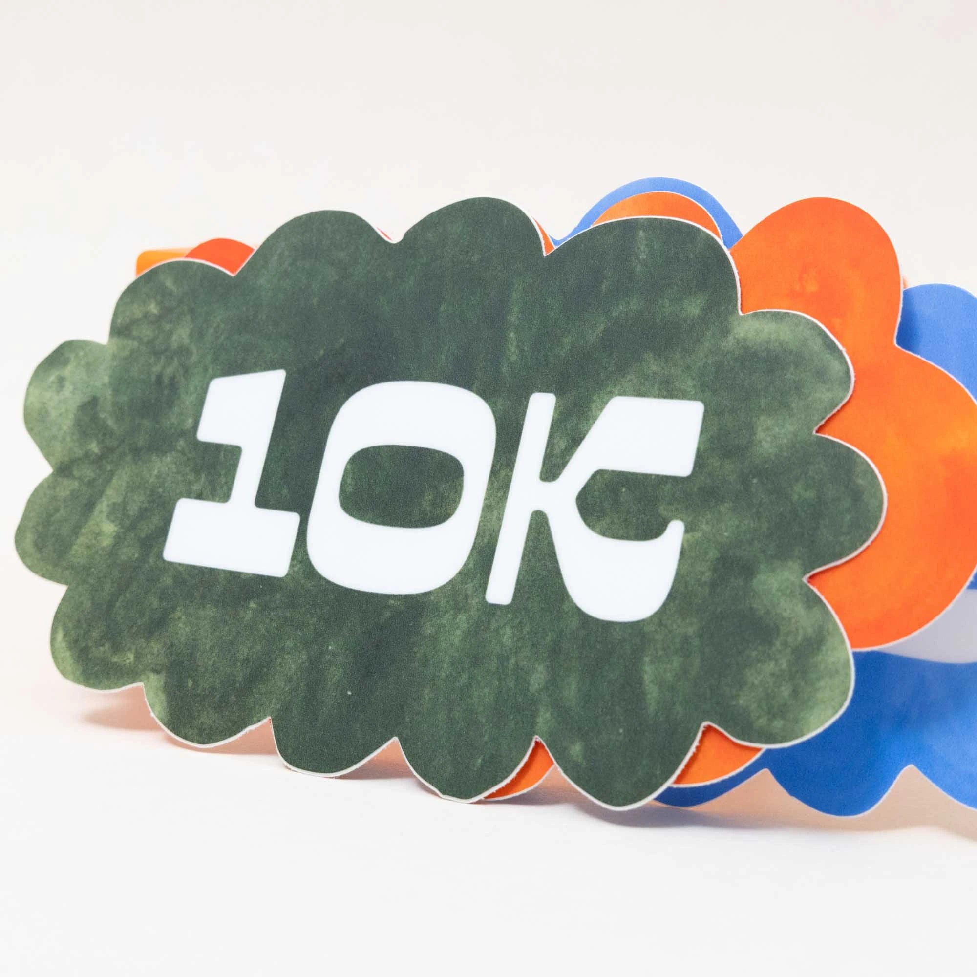 Running Distance Die Cut Stickers | 10K, 13.1, 26.2 | Watercolor Bumper Stickers-6