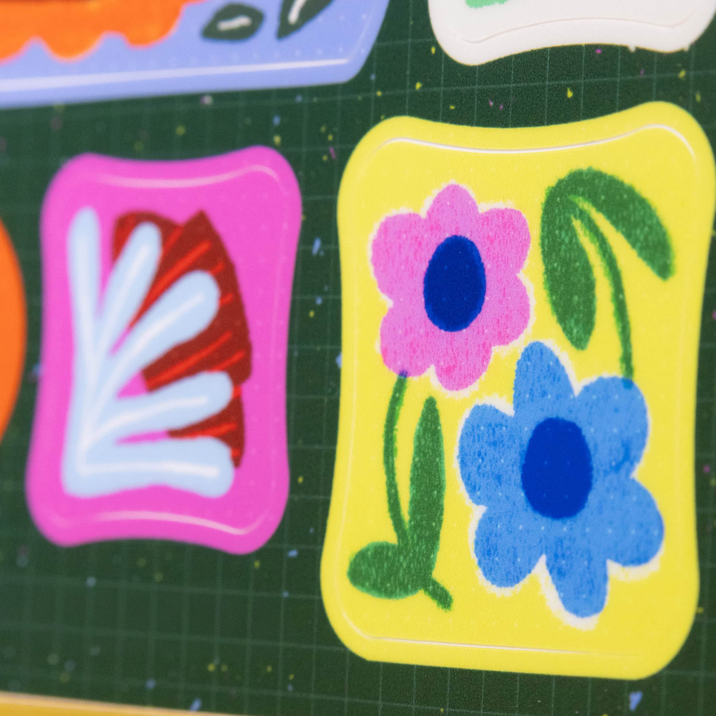 Vinyl Floral Sticker Sheet | Colorful Botanical Art Stickers-10