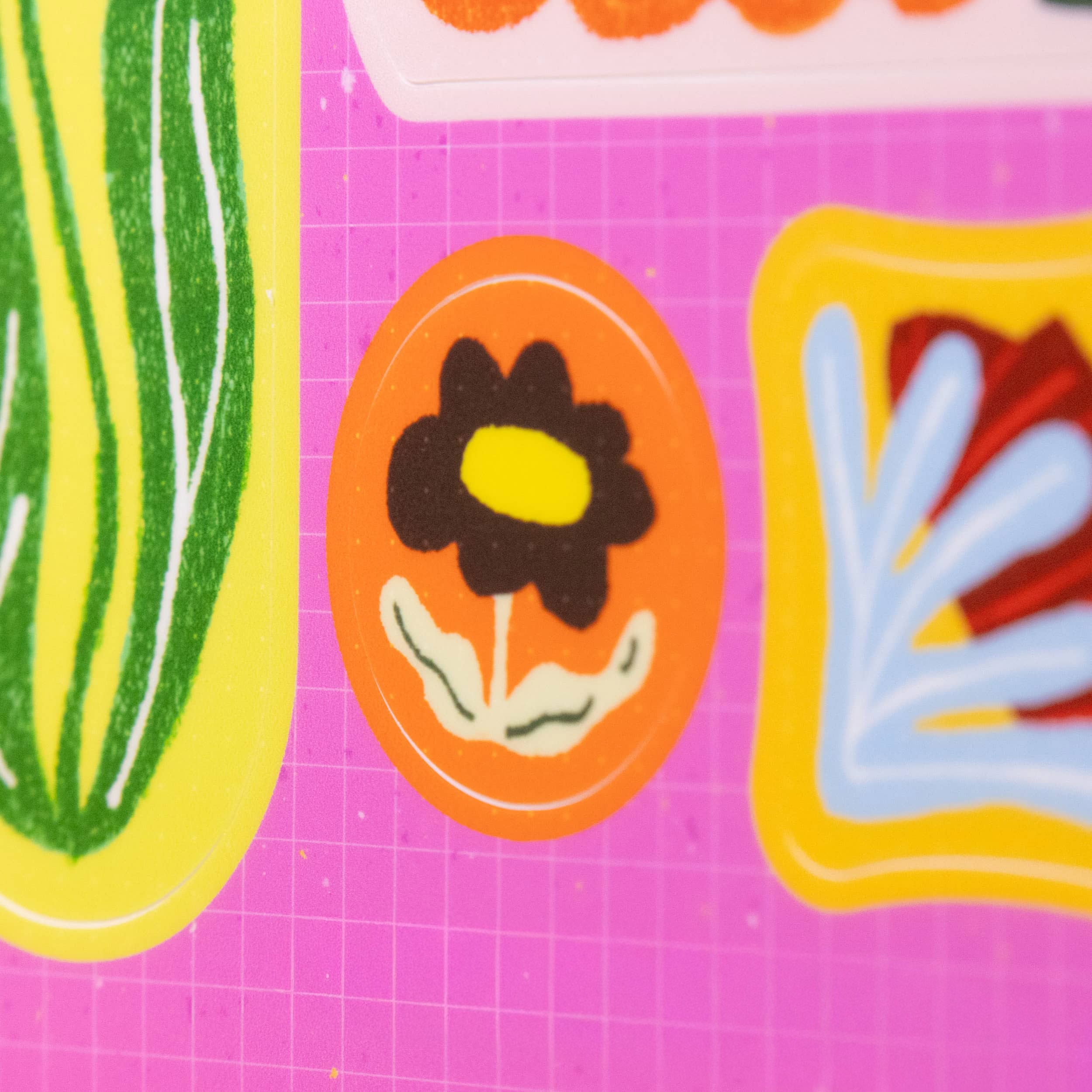 Vinyl Floral Sticker Sheet | Colorful Botanical Art Stickers-12