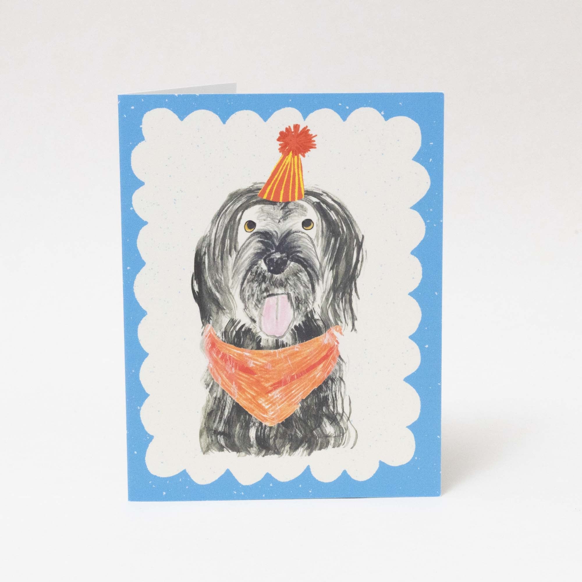 Birthday Dog Card | Party Hat Dog Birthday Card, A2 - Esther Nariyoshi