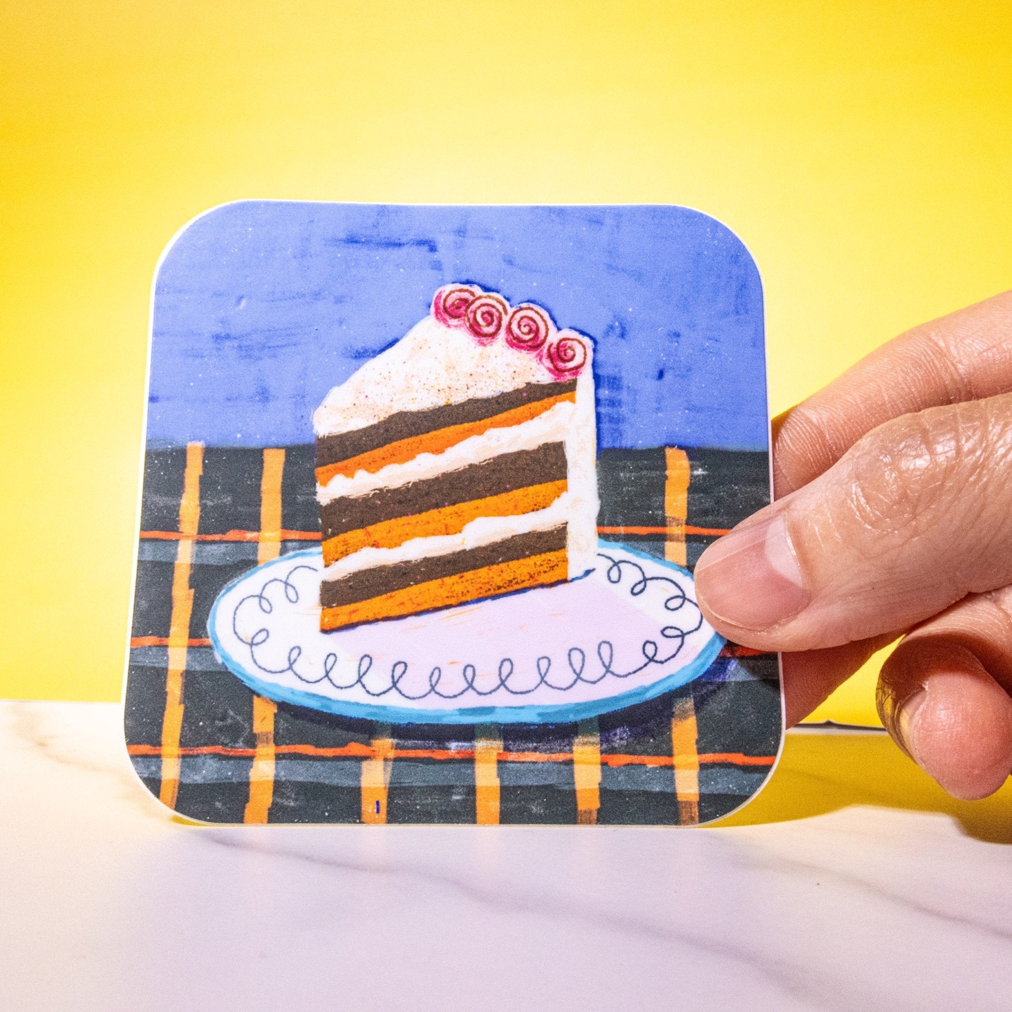 Cake Sticker | Illustrated Layer Cake Die - Cut Sticker - Esther Nariyoshi