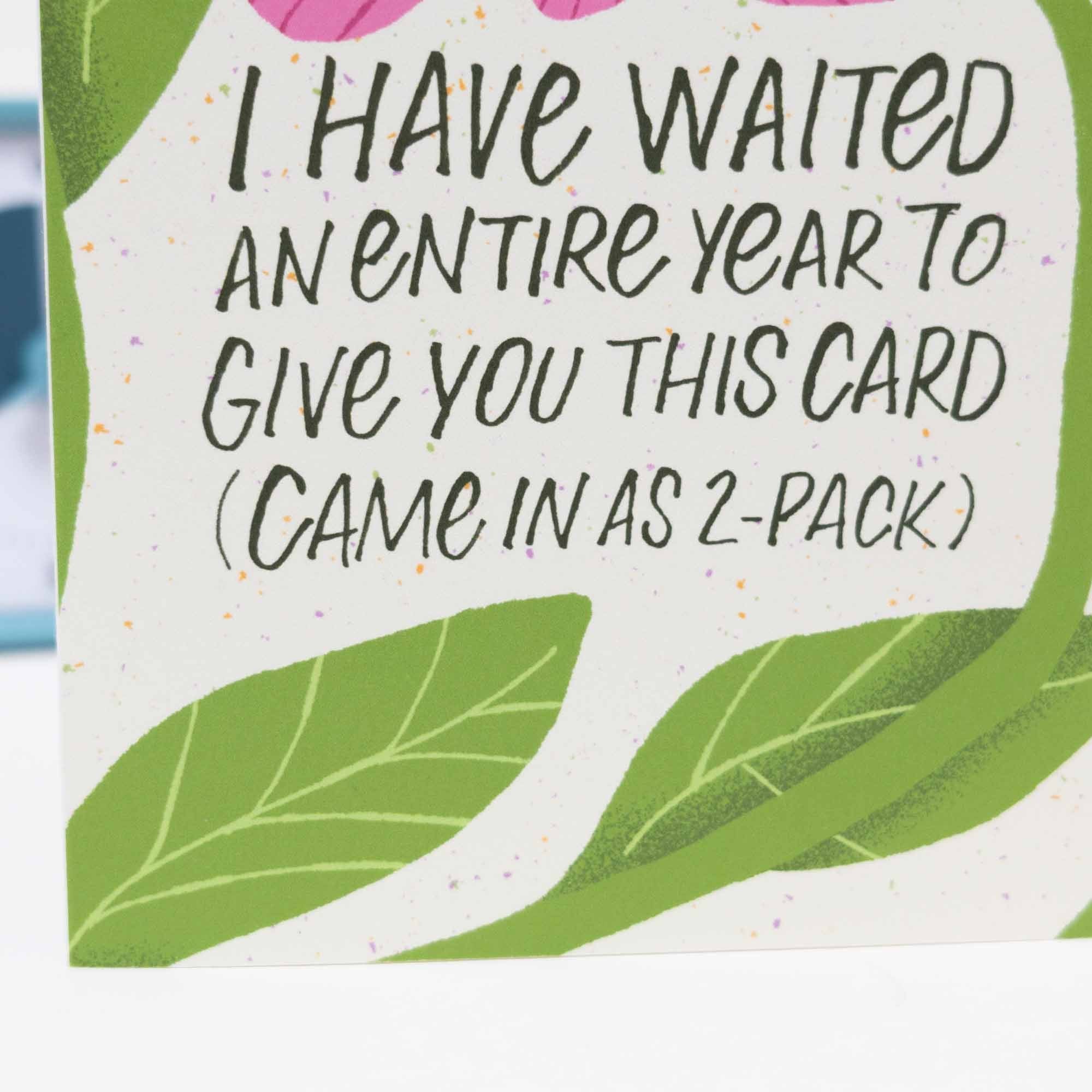 Funny Birthday Card | I Have Waited an Entire Year Card, A2 - Esther Nariyoshi