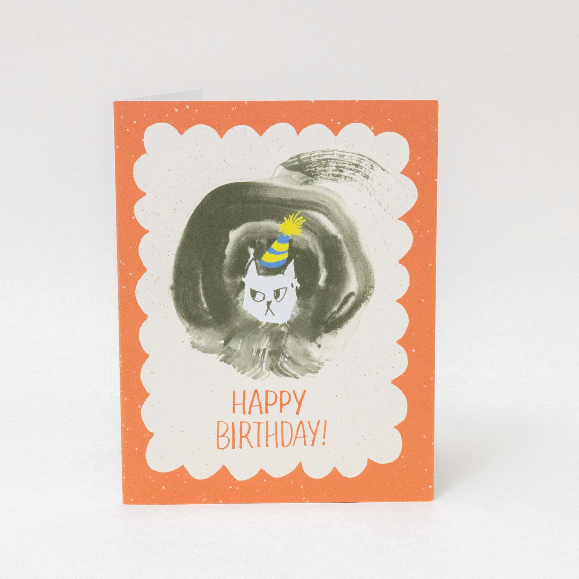Grumpy Birthday Cat Card | Funny Birthday Card | Original Art Card - Esther Nariyoshi