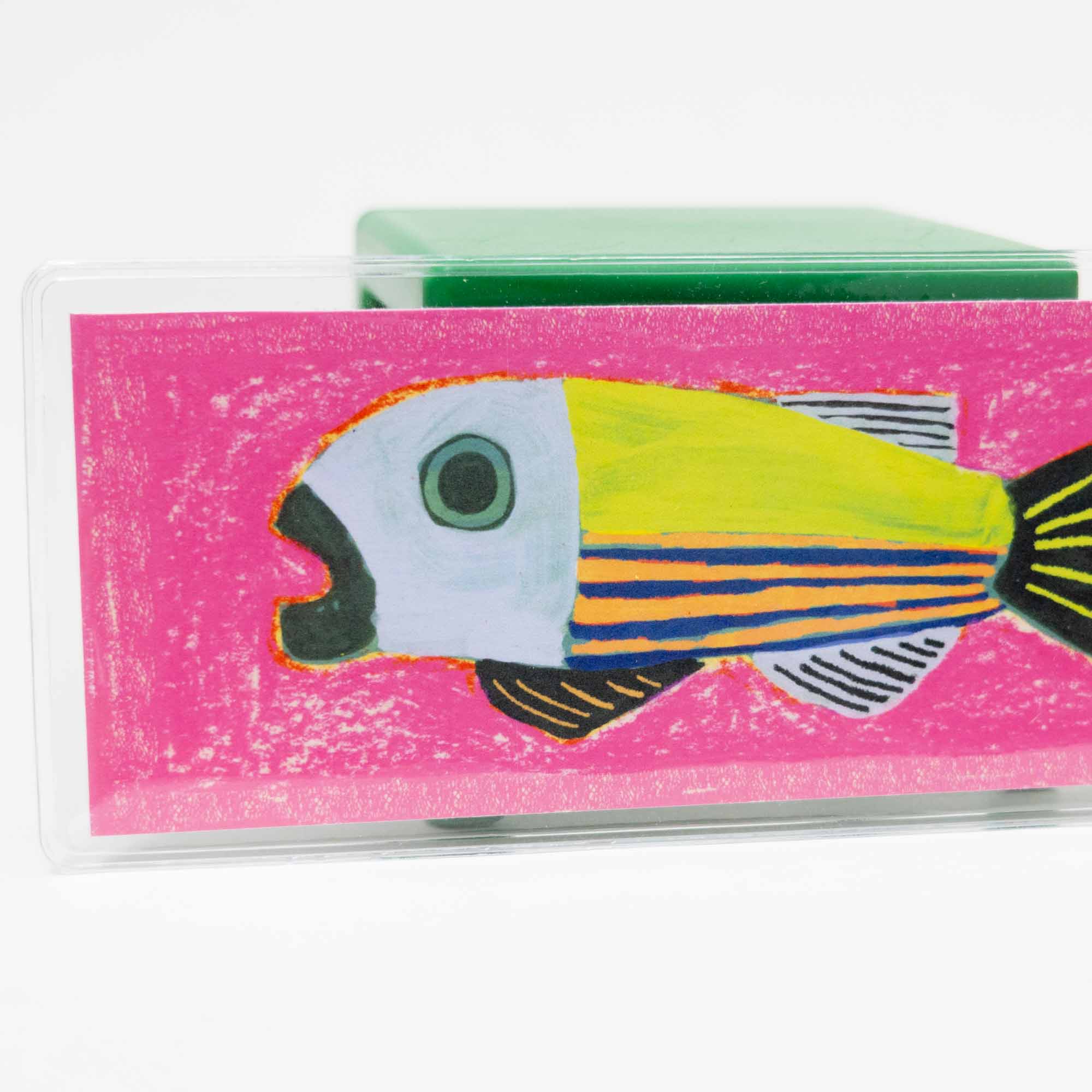 Pink Fish Bookmark | Illustrated Bookmark, 2×5.5" - Esther Nariyoshi