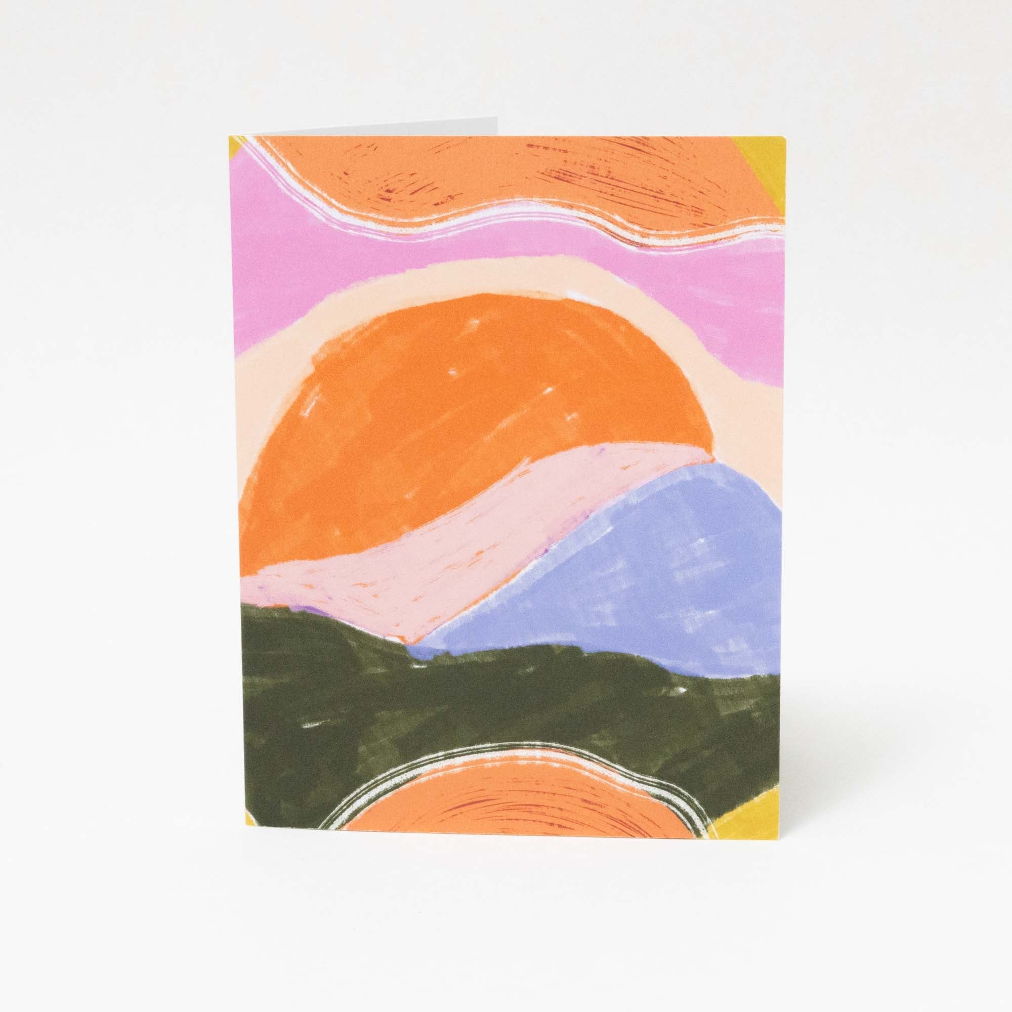 Sunset Greeting Card | Abstract Landscape Card, A2 - Esther Nariyoshi