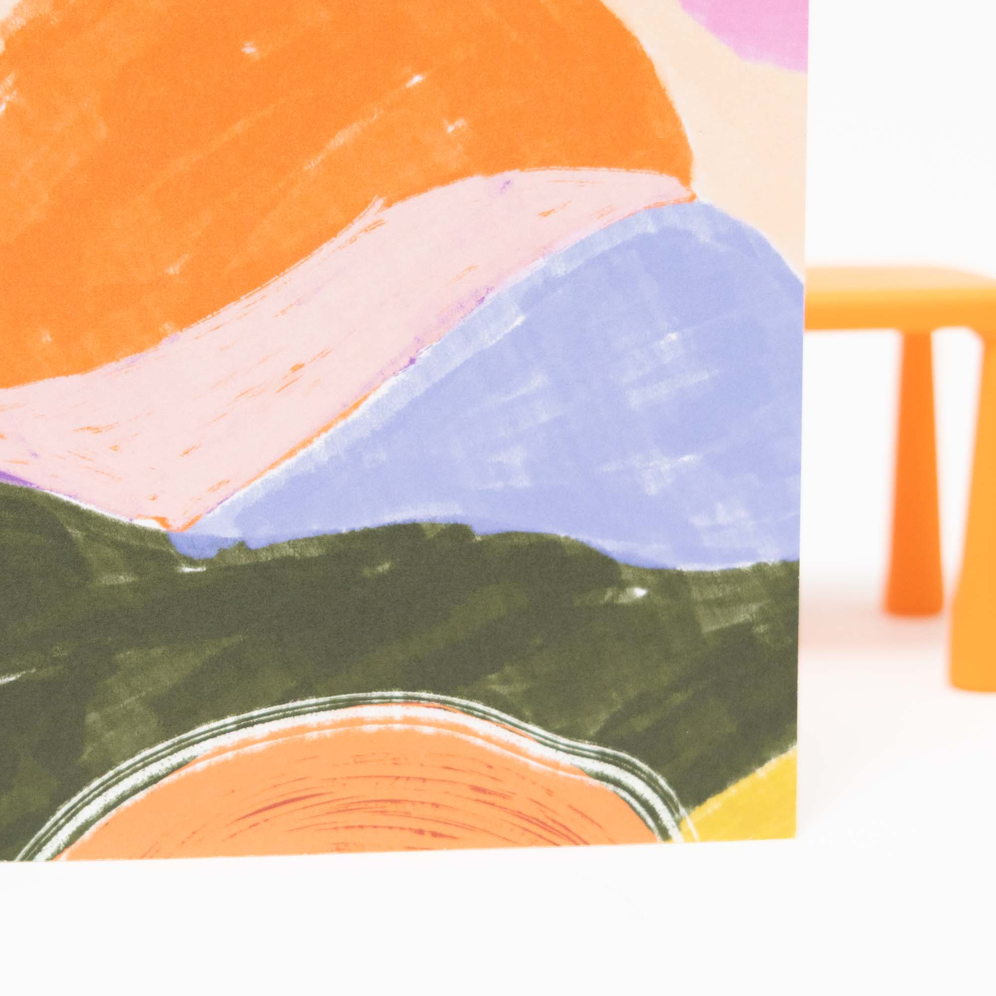 Sunset Greeting Card | Abstract Landscape Card, A2 - Esther Nariyoshi